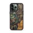 iPhone 13 Pro Wood+Resin Phone Case - Taffy (Dark Green, 574631) Fashion