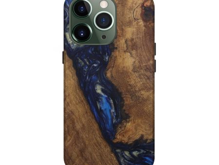 iPhone 13 Pro Wood+Resin Live Edge Phone Case - Cad (Dark Blue, 580069) Online