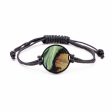 Circle Wood+Resin Bracelet - Leodora (Dark Green, 579921) Online Hot Sale