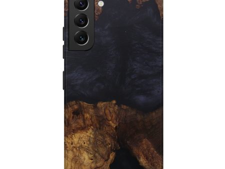 Galaxy S22 Plus Wood+Resin Live Edge Phone Case - Sherrye (Pure Black, 580086) Supply