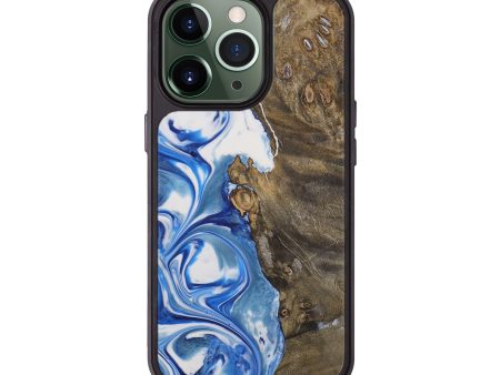 iPhone 13 Pro Wood+Resin Phone Case - Rori (Light Blue, 573959) Online