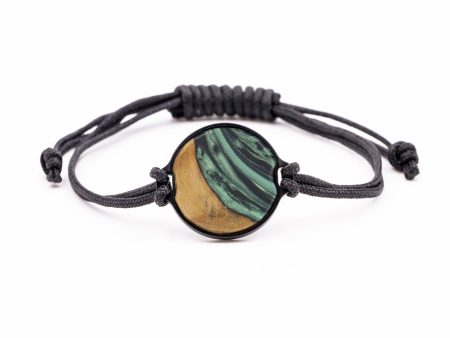 Circle Wood+Resin Bracelet - Nadean (Dark Green, 574700) Hot on Sale