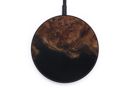 Circle Wood+Resin Wireless Charger - Wyatt (Pure Black, 569649) Fashion