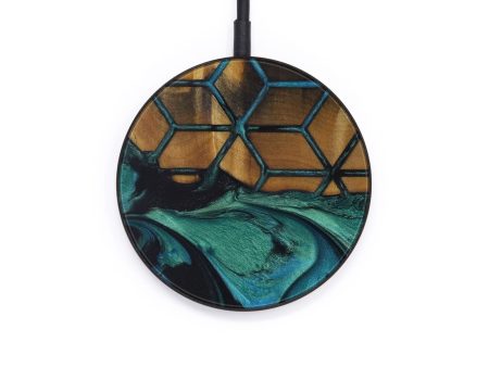 Circle Wood+Resin Wireless Charger - Sanjoy (Pattern, 574037) For Discount