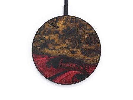 Circle Wood+Resin Wireless Charger - Torry (Dark Red, 579949) Online