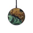 Circle Wood+Resin Wireless Charger - Iza (Dark Green, 574186) Sale