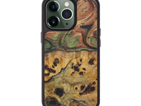 iPhone 13 Pro Wood+Resin Phone Case - Braeden (Dark Green, 574661) Online Sale