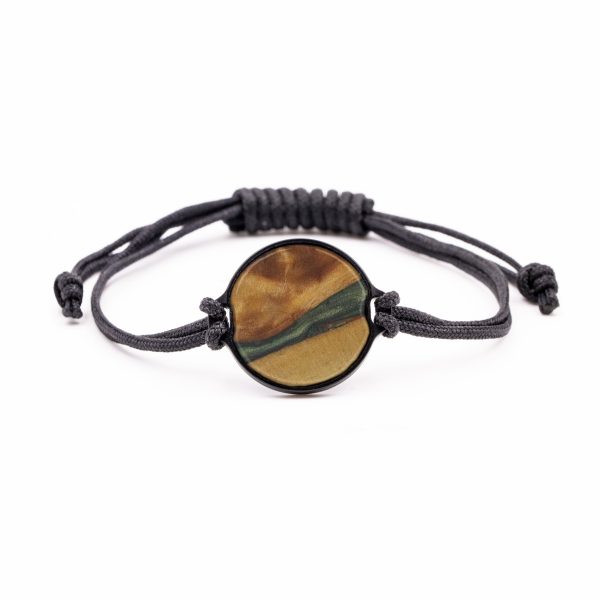 Circle Wood+Resin Bracelet - Janice (Mosaic, 573177) Fashion