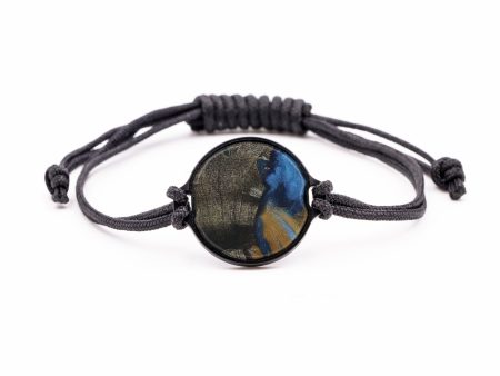 Circle Wood+Resin Bracelet - Aurea (Teal & Gold, 573212) Discount