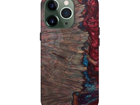 iPhone 13 Pro Wood+Resin Live Edge Phone Case - Babita (Dark Red, 580072) For Discount