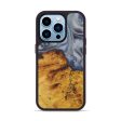 iPhone 14 Pro Wood+Resin Phone Case - Roena (Dark Blue, 580309) Online Sale