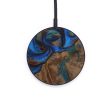 Circle Wood+Resin Wireless Charger - Aletha (Teal & Gold, 570211) For Cheap