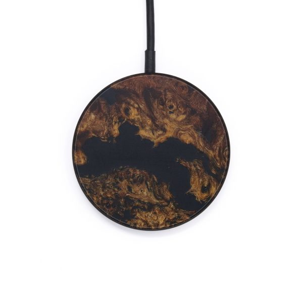 Circle Wood+Resin Wireless Charger - Flore (Pure Black, 573882) Online