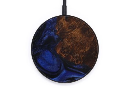 Circle Wood+Resin Wireless Charger - Annissa (Dark Blue, 571625) Discount