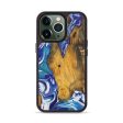 iPhone 13 Pro Wood+Resin Phone Case - Alanah (Dark Blue, 574528) Online now