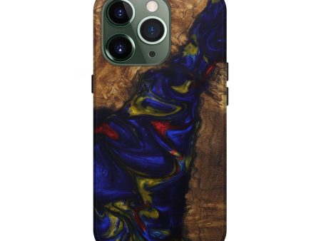 iPhone 13 Pro Wood+Resin Live Edge Phone Case - Hortense (Dark Blue, 580073) Sale