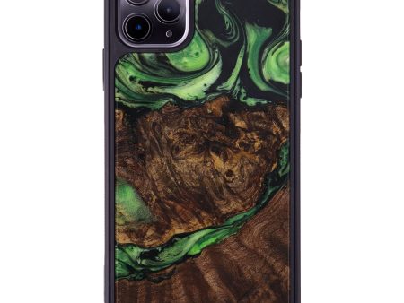 iPhone 11 Pro Max Wood+Resin Phone Case - Jorey (Dark Green, 579931) Online now