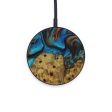 Circle Wood+Resin Wireless Charger - Jazmyn (Teal & Gold, 567793) Online Hot Sale