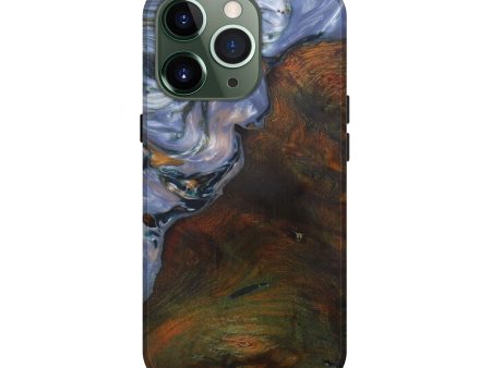 iPhone 13 Pro Wood+Resin Live Edge Phone Case - Christie (Light Blue, 569287) Supply