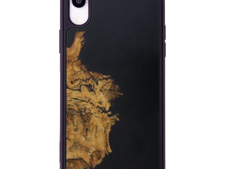 iPhone Xr Wood+Resin Phone Case - Becki (Pure Black, 567409) Supply