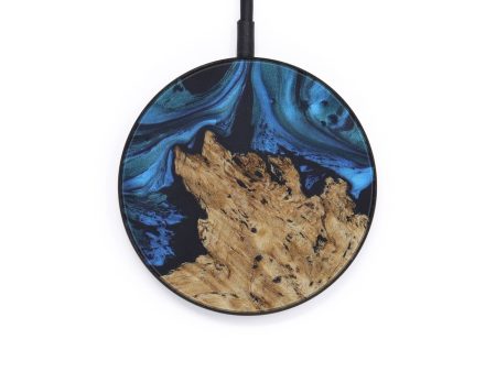 Circle Wood+Resin Wireless Charger - Freeman (Dark Blue, 567263) For Cheap