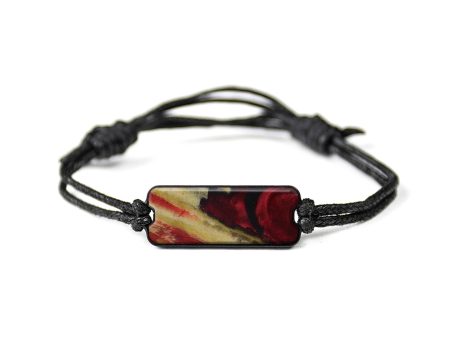 Classic Wood+Resin Bracelet - Alok (Dark Red, 570824) on Sale