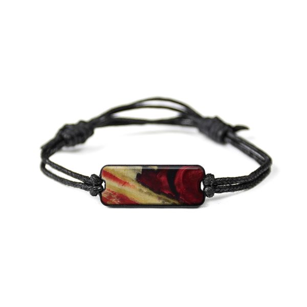 Classic Wood+Resin Bracelet - Alok (Dark Red, 570824) on Sale