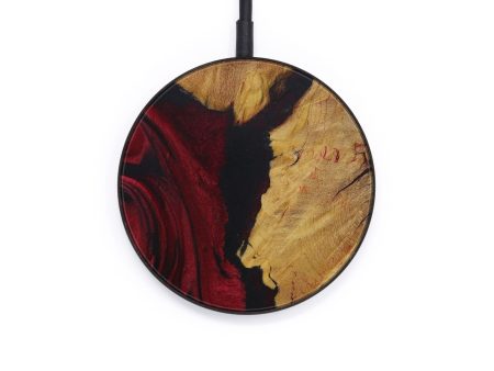 Circle Wood+Resin Wireless Charger - Stefanie (Dark Red, 569741) Supply