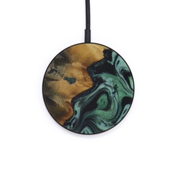 Circle Wood+Resin Wireless Charger - Emr (Dark Green, 568768) Sale