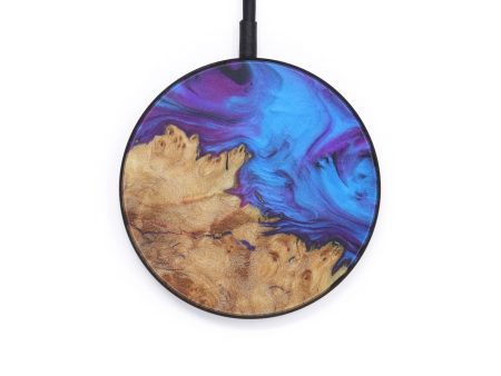 Circle Wood+Resin Wireless Charger - Cindie (Purple, 572644) Online now