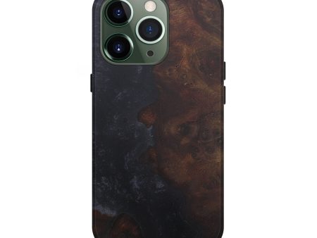 iPhone 13 Pro Wood+Resin Live Edge Phone Case - Celeste (Pure Black, 569316) Cheap