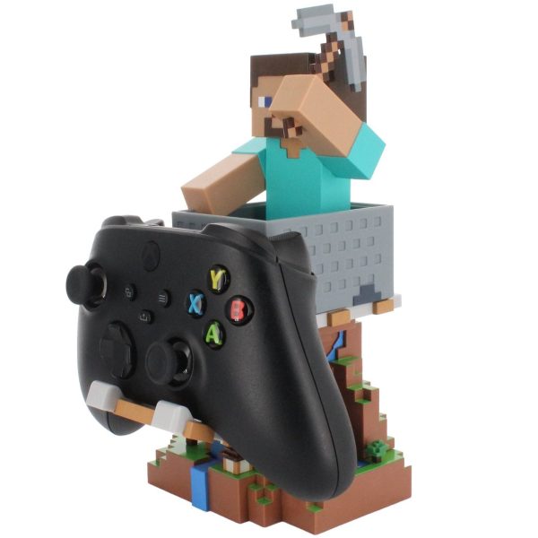 Minecraft: Steve Cable Guy R.E.S.T Collectible Figure Device Holder Discount