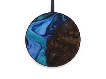 Circle Wood+Resin Wireless Charger - Arlo (Light Blue, 570064) Online Sale