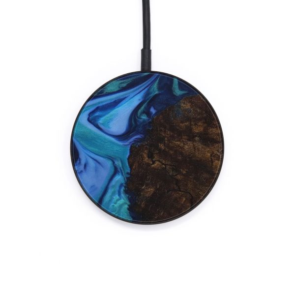 Circle Wood+Resin Wireless Charger - Arlo (Light Blue, 570064) Online Sale