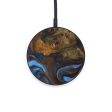 Circle Wood+Resin Wireless Charger - Linton (Teal & Gold, 567208) Hot on Sale