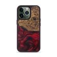 iPhone 13 Pro Wood+Resin Phone Case - Annadiane (Dark Red, 572338) For Sale