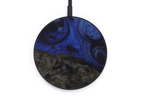 Circle Wood+Resin Wireless Charger - Jessee (Dark Blue, 572218) Sale