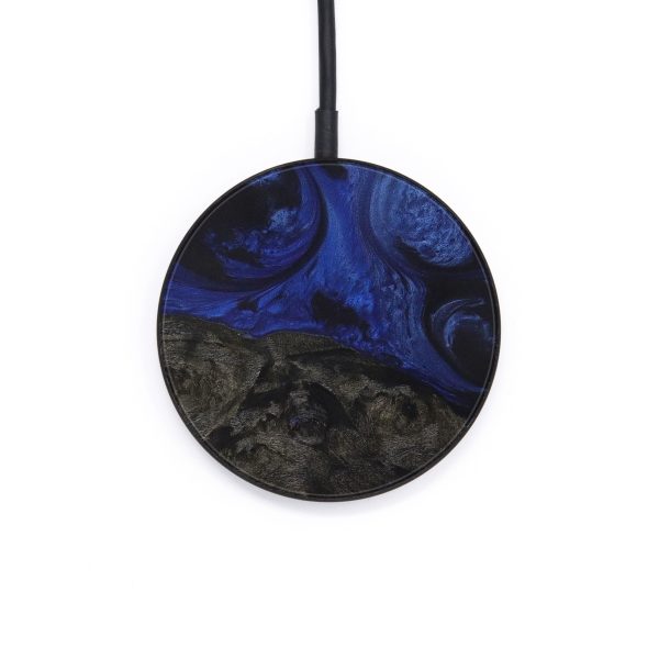 Circle Wood+Resin Wireless Charger - Jessee (Dark Blue, 572218) Sale