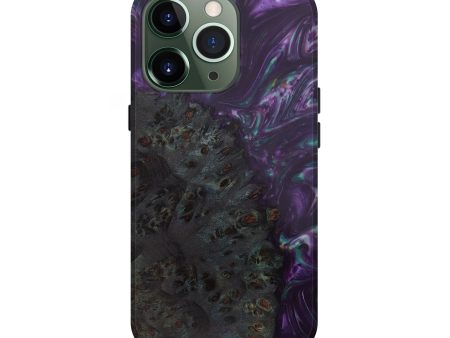 iPhone 13 Pro Wood+Resin Live Edge Phone Case - Christalle (Purple, 567935) For Cheap