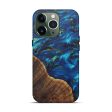 iPhone 13 Pro Wood+Resin Live Edge Phone Case - Chong (Teal & Gold, 567153) Hot on Sale