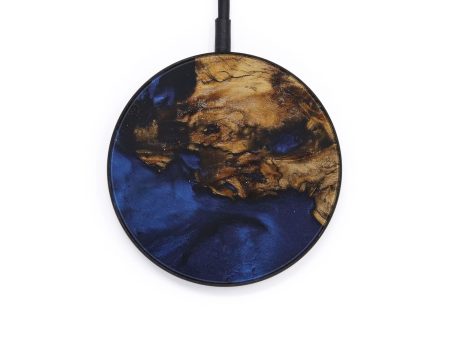 Circle Wood+Resin Wireless Charger - Lizabeth (Dark Blue, 569924) For Discount