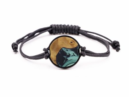 Circle Wood+Resin Bracelet - Laverna (Dark Green, 568769) Cheap