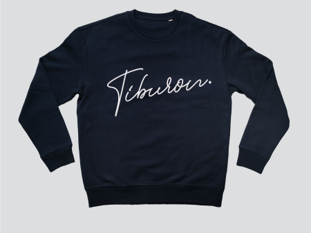 TIBURON CREWNECK SWEATSHIRT - NAVY For Cheap