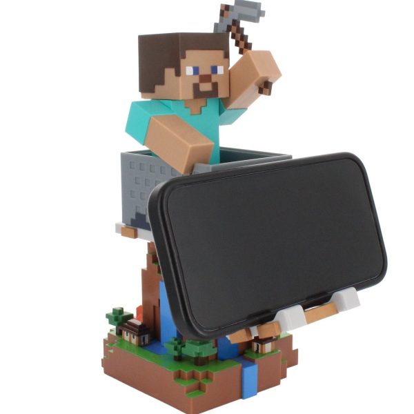 Minecraft: Steve Cable Guy R.E.S.T Collectible Figure Device Holder Discount