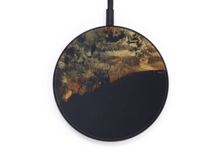 Circle Wood+Resin Wireless Charger - Lapkin (Pure Black, 566945) For Sale