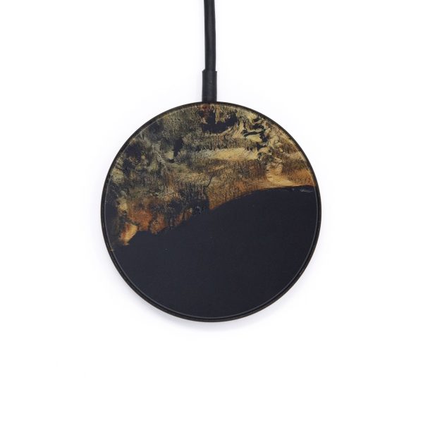 Circle Wood+Resin Wireless Charger - Lapkin (Pure Black, 566945) For Sale