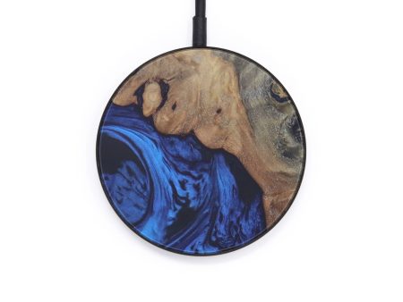 Circle Wood+Resin Wireless Charger - Cressie (Dark Blue, 567305) Fashion