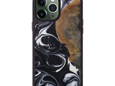 iPhone 13 Pro Max Wood+Resin Phone Case - Yousef (Black & White, 570399) Discount