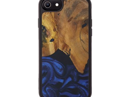 iPhone 7 Wood+Resin Phone Case - Valene (Dark Blue, 568290) Online now