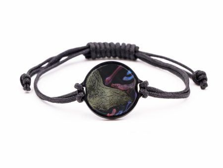 Circle Wood+Resin Bracelet - Deric (Purple, 568480) Online now